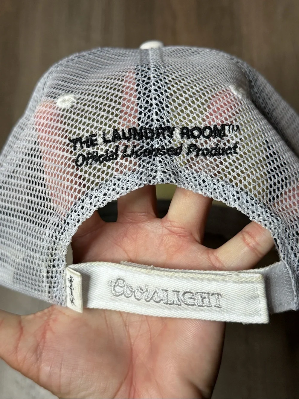 The Laundry Room White Mesh Coors Light Beer Wolf Trucker Hat O/S